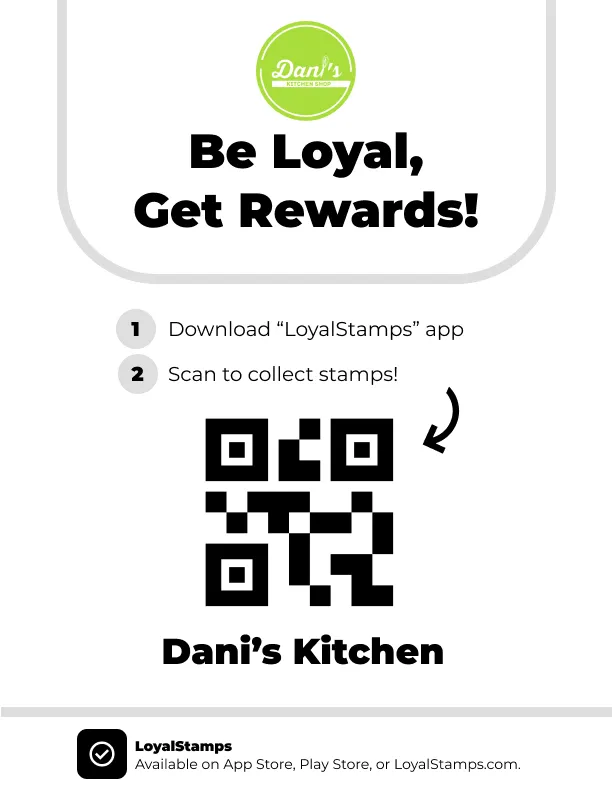 LoyalStamps Table Stand QR Code Template 4
